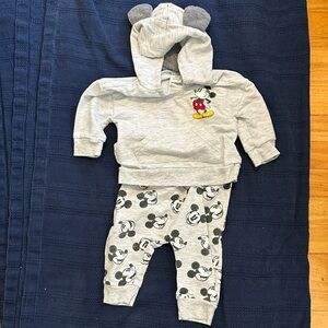 Disney Baby Mickey Mouse Sweatpants & Sweatshirt Outfit
